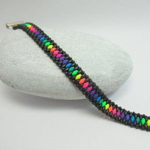 Neon and Black Superduo bracelet